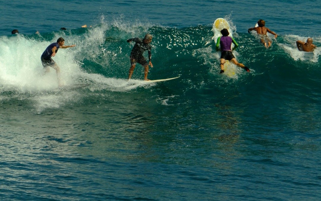 Photo of people surfing