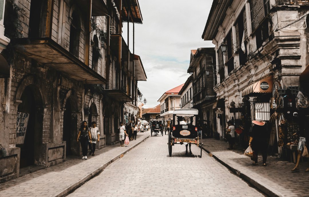 People walking on sidewalk