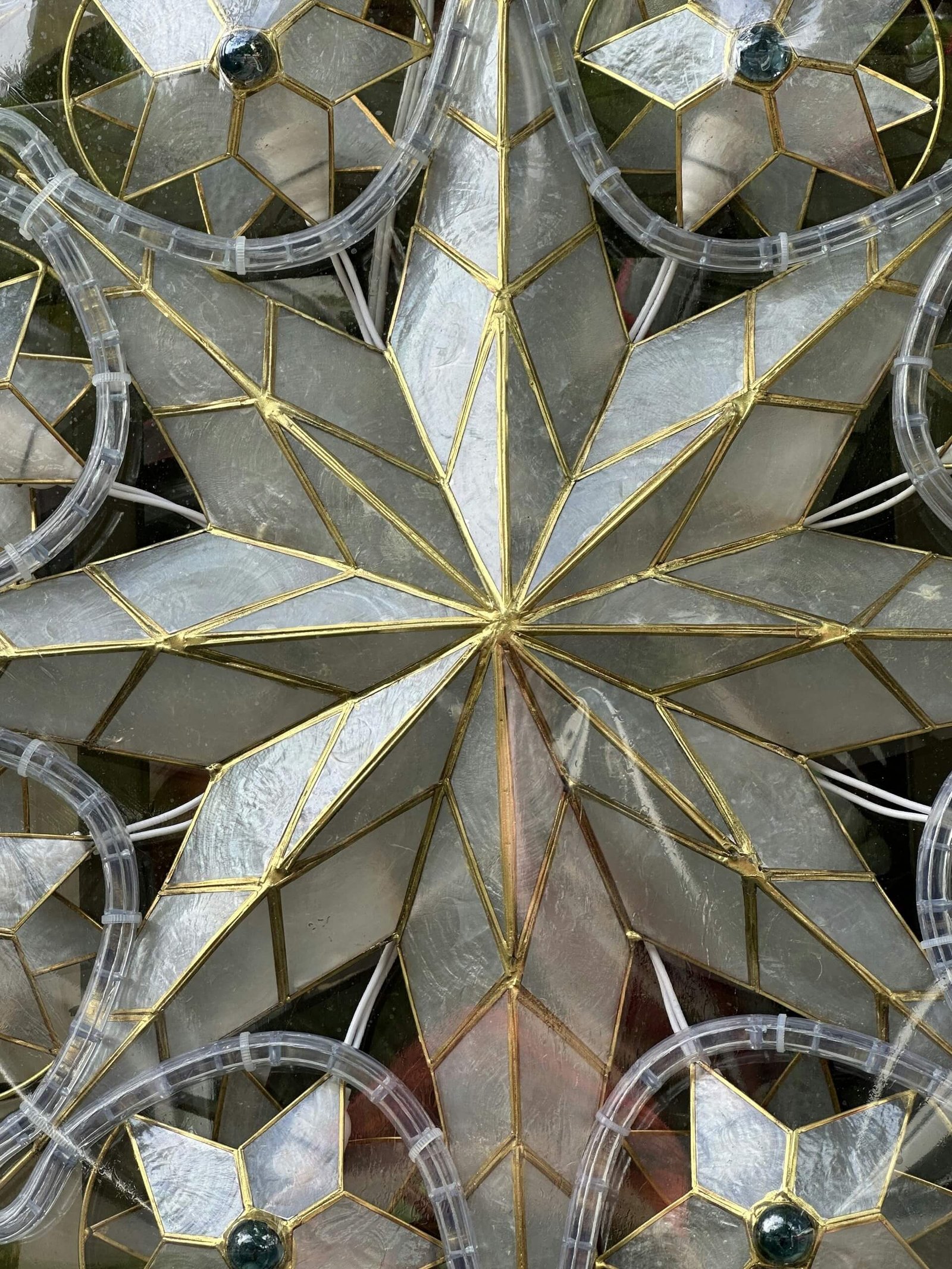 Close-up of a Filipino parol star lantern in Quezon City